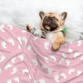 thumbnail image 3 of XMXY Dog Throw Blankets, Soft Cozy Baby Footprints Footsteps Pet Blankets for Couches Machine Washable for Indoor Cats Dogs, Small Size, 3 of 8