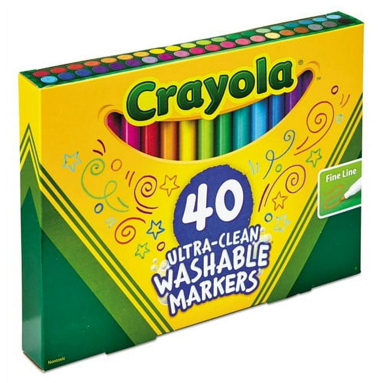 Ultra-Clean Washable Markers, Fine Bullet Tip, Assorted Colors, 40/Set Ultra-Clean Washable Markers, Fine Bullet Tip, Assorted Colors, 40/Set