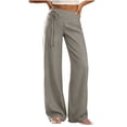 thumbnail image 2 of Tsesme Women’s Elastic Waist Faux Jeans Straight Leg Pull on Denim-like Pants, Loose Casual Trousers with Pockets, 2 of 6