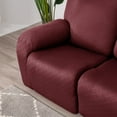 thumbnail image 6 of Super Stretch Recliner Sofa Slipcover with Pocket, 1 2 3 Seater Reclining Cover Non-slip Cats Dogs Furniture Protector Couch Covers-Wine red-3 Seats(8pc), 6 of 7