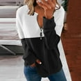 thumbnail image 2 of CEHVOM Women's Causal 1/4 Zip Pullover Long Sleeve Collar Sweatshirts Solid Activewear Running Jacket, 2 of 6
