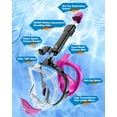 thumbnail image 3 of QingSong Full Face Snorkel Mask for Adults & Kids, Snorkeling Gear with Camera Mount, 180 Degree Panoramic View Snorkel Set Anti-Fog Anti-Leak, 3 of 7