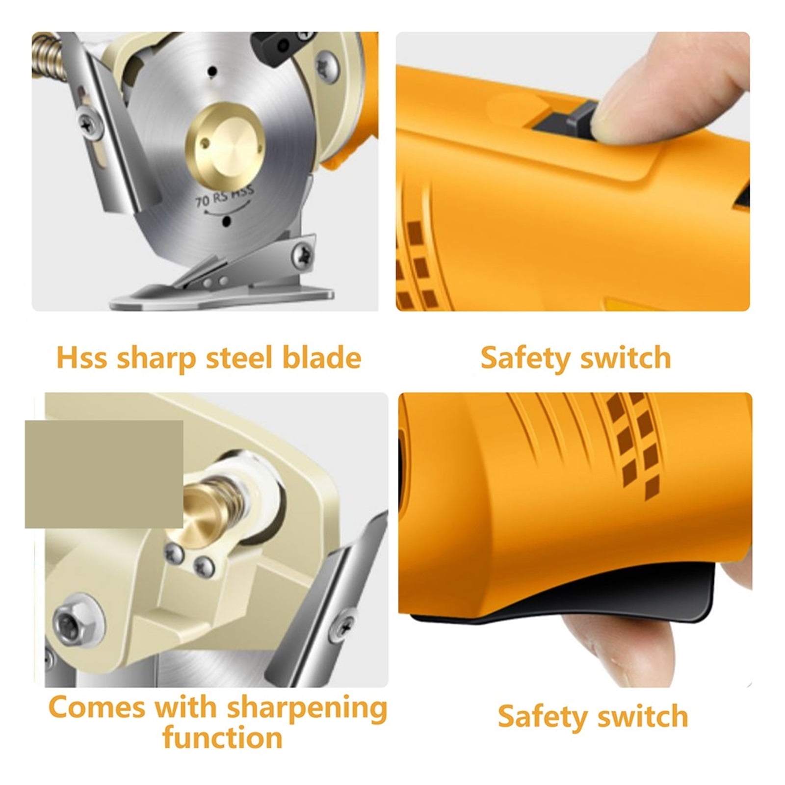 12V Electric Rotary Scissors,Cutting 25mm Tufted Carpet Scissors,2000mah Home Electric Trimmer DIY Fabric/Leather Cutting Tools ,Sharp & Durable