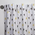 thumbnail image 3 of DESIGN ART Designart 'Trendy Black And Gold Triangular Pattern' Mid-CenturyCurtain Single Panel 52 in. wide x 120 in. high - 1 Panel 120 Inches, 3 of 5