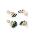 thumbnail image 4 of Set of 2 Multicolor Stones Beads Clustered Traditional Jhumka Earrings For Women, 4 of 7