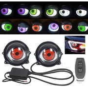 Demon Eye Headlights, 2026 New Realistic LED Moving Ghost Eye Car Headlight, Control, 12-36V, 33 Light Modes, with Color Lenses for Eyes, Light Up Big Eyeball Lights For Car