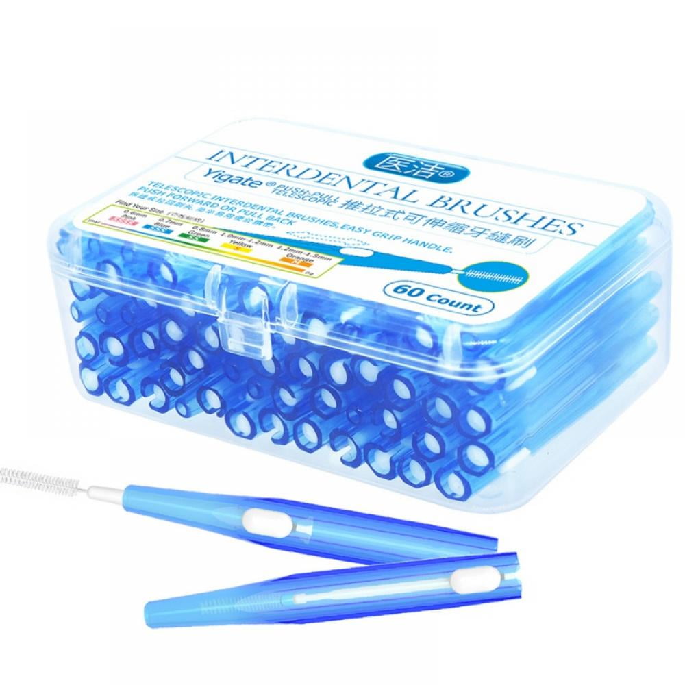 Interdental Slim Brush Anself 60Pcs Dental Floss Picks Refill InterDental Brush Teeth Stick