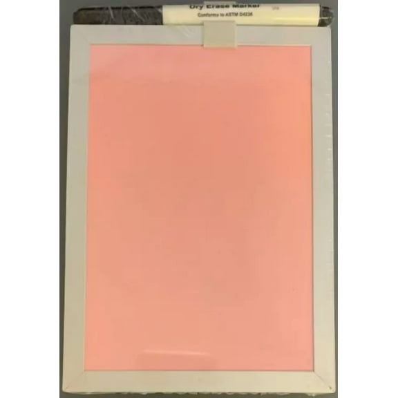 Brand New Foray 5" X 7" Magnetic Dry Erase White Board With Marker Pink