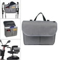 thumbnail image 5 of Wheelchair Armrest Pouch Organizer Bag for Side Chair, 3 Pocket, Arm Rest Storage Accessories for Electric, Manual or Powered Chairs - Gray, 5 of 10