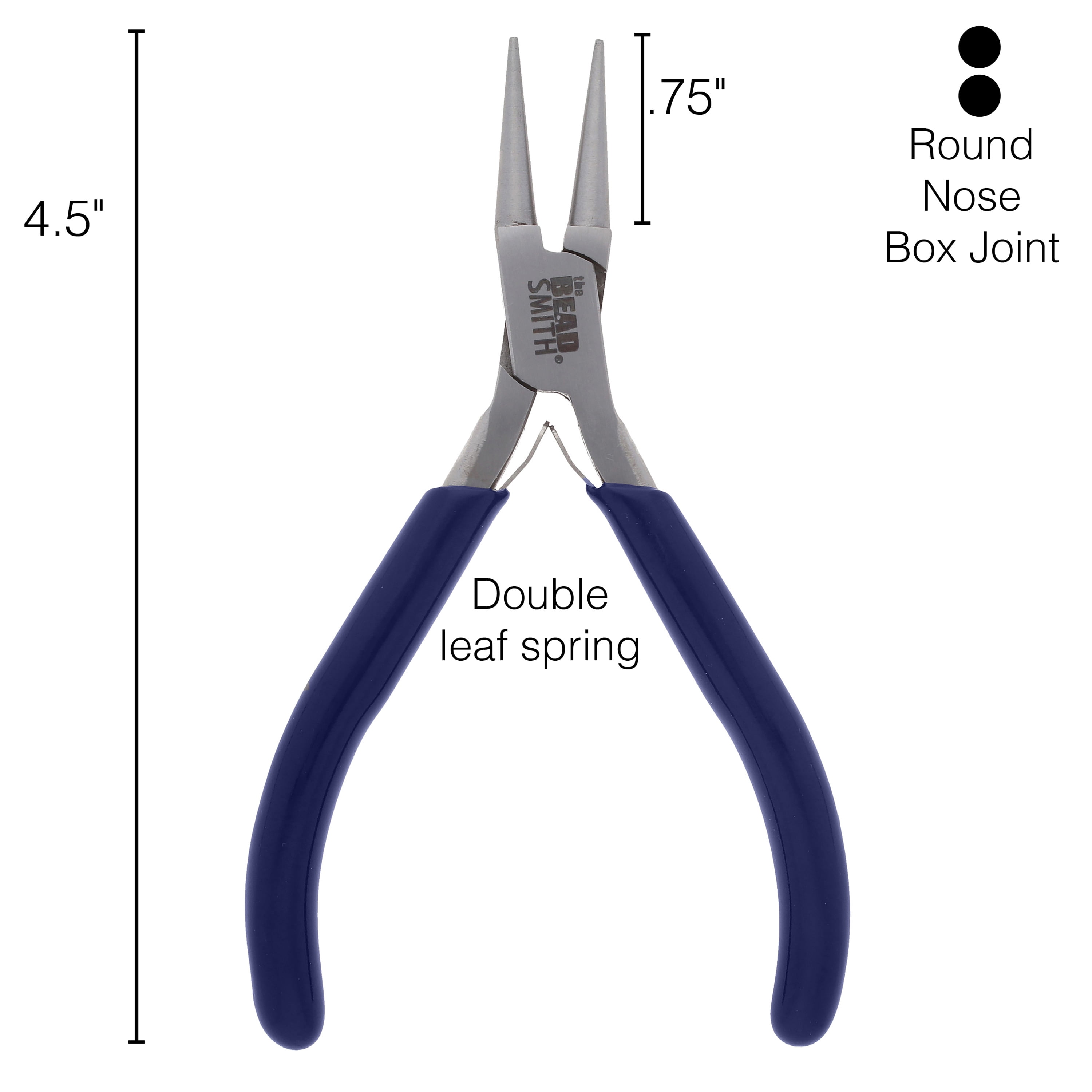 The Beadsmith 3-Piece Pliers Set – Kit Includes: Chain Nose, Round Nose and Flush Cutter with Tungsten Carbide Blades – Make Bracelets, Necklaces & Earrings – Tools for Jewelry Making