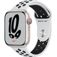 thumbnail image 1 of Apple Watch Nike Series 7 GPS, Caja de Aluminio Starlight de 45 Mm con Correa Deportiva Nike Platino Puro/negra - Normal, 1 of 5