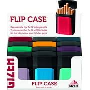 (12 Pack) Gizeh Flip Top King Size Cigarette Case - Hard Plastic - Various Colors