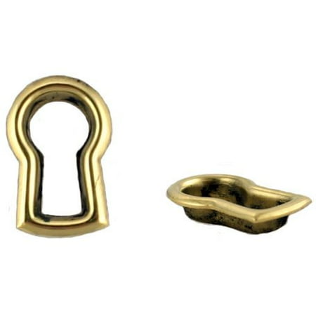Keyhole Hardware - Stamped Brass Keyhole Insert - Antique Furniture Restoration Hardware - E-20