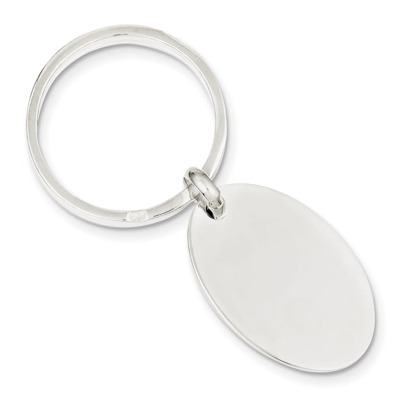 Beautiful Sterling Silver Oval Key Ring