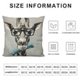 thumbnail image 5 of Patifu Giraffe Pillow Home Decorative Throw Pillow Cover Case Dressed Up Giraffe Square Cushion Cover Silk Pillow Cases for Men Women Girl Boys Kid Children Sofa Bedroom Livingroom  12x12in, 5 of 5
