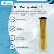 MARINE CITY Brass Drain Tube Corrosion Resistant Easy Functional and Smooth Design, 3-7/8 x 1 Inch, for Boat Water Marine Transom Motor Well Live Well Bait Well Pack of 1