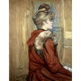 thumbnail image 2 of Toulouse-Lautrec, Henri 15x18 White Modern Wood Framed Museum Art Print Titled - Young Woman with her Fur, Mademoiselle Jeanne Fontaine, 2 of 4