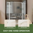 thumbnail image 5 of Uforic 55" Extra Tall Pet Gate with Cat Door, 29.5"-40" Wide, Auto-Close, No Drill, White, 5 of 9