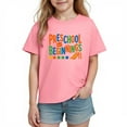 thumbnail image 6 of Afuyipoi Boys Girls Back to School T-Shirt 100%Cotton Graphic Short Sleeve Casual Shirt Top Pink Size 4T, 6 of 6