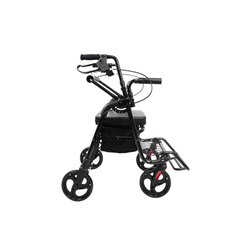 KMINA, Rollator Wheelchair Combo, Narrow 2 in 1, Black - Walmart.com