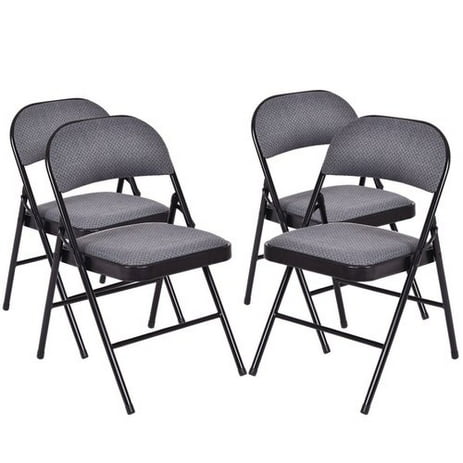 Costway Fabric Padded Folding Chair (Set of 4)
