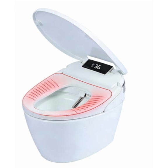 Tchonts Electric Bidet Toilet Seat,Bidets for Existing Toilets,Bidet Attachment for Toilet, Elongated Heated Toilet Seat with Instant Warm Water & Dryer, Self-Clean Nozzle, Automatic Flip Cover Bide