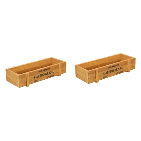 4 pcs Wooden Garden Planter Vintage Planter Box Rectangular Plant Container