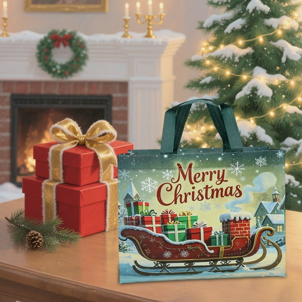 Decoraciones navideñas, adornos navideños, regalos navideños, bolsas de regalo navideñas de tela no tejida.