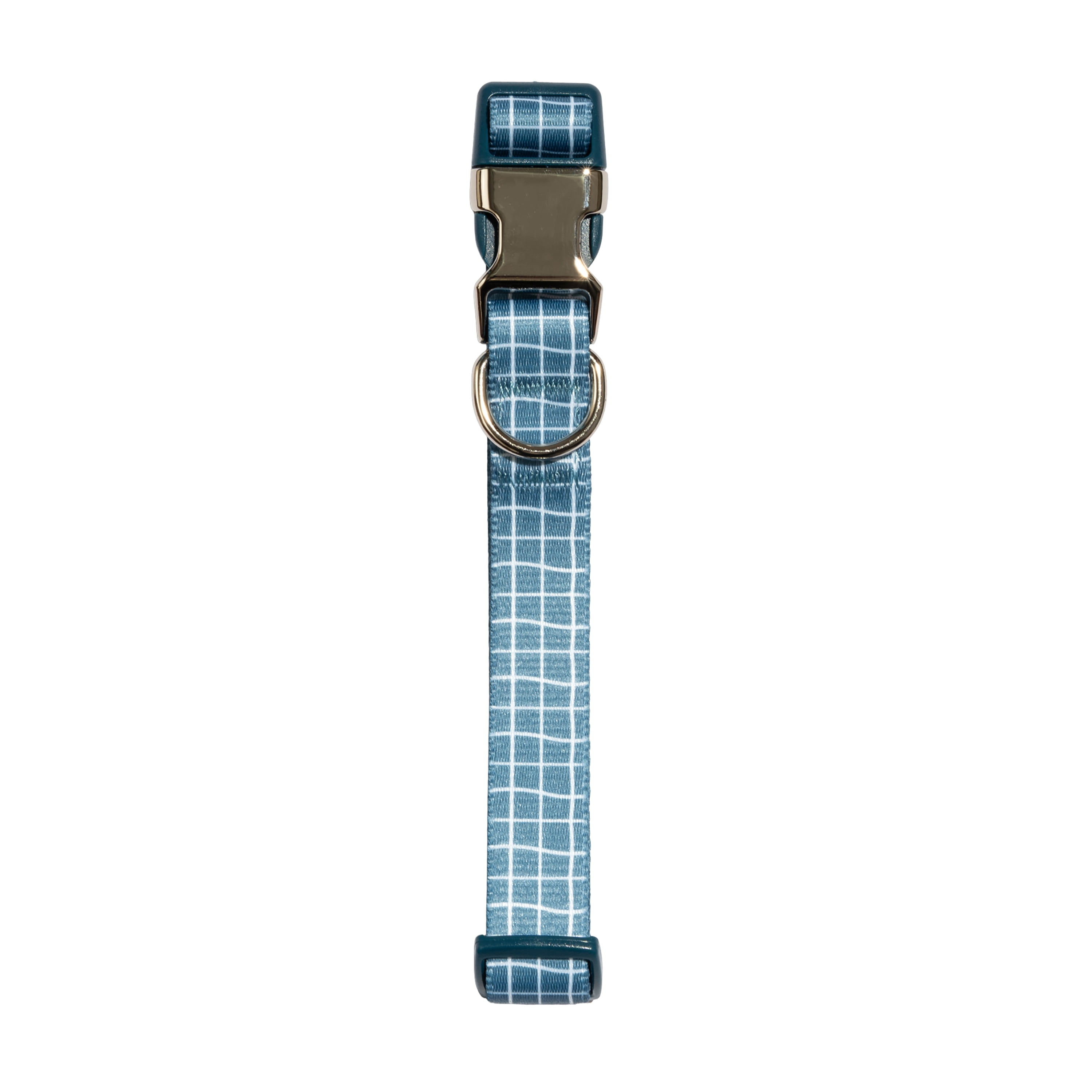 Vibrant Life Plaid Fashion Dog Collar, Blue, XL