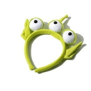 Novelty Toy Story Alien Three Big Eyes Ears Costume Plush Headband Adult Children Party Cosplay Xmas Gift (Green)