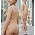 thumbnail image 4 of ToBeInStyle Girl's Long Sleeve & Legless Leotard - Nude - 12-24 Years, 4 of 7