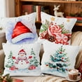 thumbnail image 7 of Moocorvic Christmas Tree Pillow Covers 18x18, Winter Holiday Print Cushion Case for Home Sofa Farmhouse Decor, 7 of 7