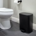 thumbnail image 4 of Qualiazero 13.2 Gallon and 3.2 Gallon Trash Can Combo, Rectangular Shape Step Can Combo - Matte Black, 4 of 15