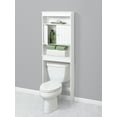 thumbnail image 2 of White Bathroom Spacesaver with Cabinet and 3 Shelves, Zenna Home Country Cottage over-the-Toilet, 2 of 7