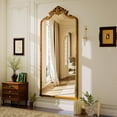 thumbnail image 6 of Easy4Home 71"x32" Arched Full-Length Floor Mirror, Luxurious Vintage Design with Ornate Carving, Antique Gold, 6 of 7