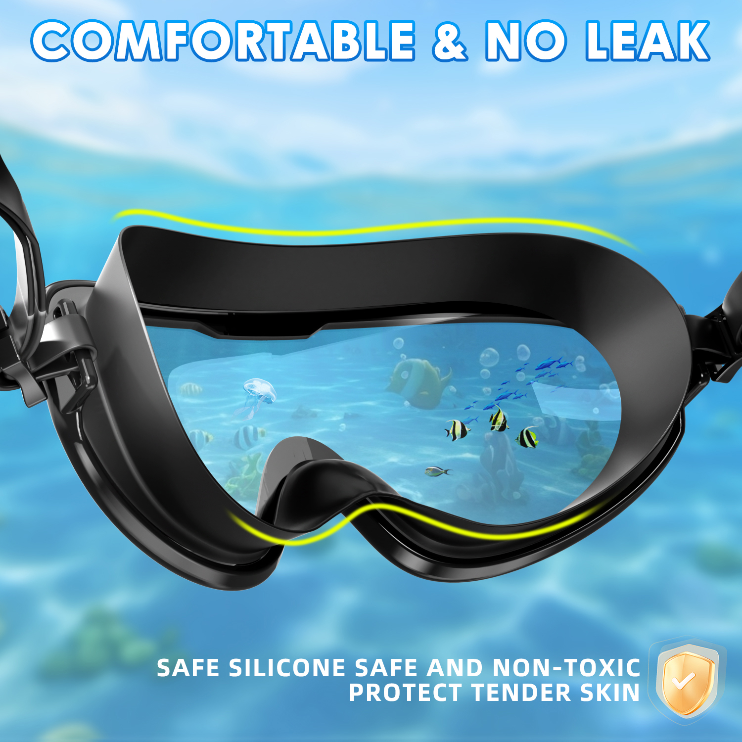 GPED Swim Goggles 2-Pack Anti-Fog Clear photo 3