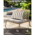 thumbnail image 4 of Pack of 2 Outdoor Lumbar Pillow Covers 12x20 Inch, Beige Striped Waterproof Throw Pillow Covers Set, Modern Farmhouse Beige White Stripes Indoor&Outdoor Decorative Cushion Cases for Patio Porch Car, 4 of 7