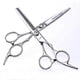 thumbnail image 2 of Tijeras de peluquería profesionales de acero inoxidable de 15 cm con mango ergonómico, color verde., 2 of 4