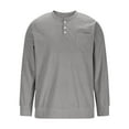 thumbnail image 3 of Men's Corduroy Sweatshirts Casual Long Sleeve Henley Shirts Lightweight Button Up Ribbed Pullover Tops, 3 of 6