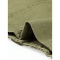 thumbnail image 5 of INSPIRE CHIC Women's Notched Lapel Button Up Long Sleeve Washed Denim Jacket L Army Green, 5 of 6