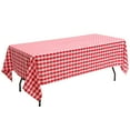 thumbnail image 4 of Topbuy 10-Piece 60"x126" Rectangular Plaid Tablecloth Machine Washable Polyester Table Cover Red, 4 of 6