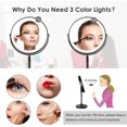 thumbnail image 4 of Espejo de maquillaje DEIOVWXS de 8" doble cara 1X/10X con LED, 4 of 6