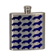 thumbnail image 2 of KuzmarK 6 oz. Stainless Steel Flask Set in Rose Wood Presentation Box -  Collie Dogs, 2 of 2