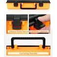 thumbnail image 3 of BLUEWING Tackle Storage Tray Durable Waterproof Tackle Organizer Box with 1 Large Adjustable Compartment, 15.75*6.3*3.15 in, Orange, 3 of 6