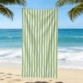 thumbnail image 6 of Partheme 59x30in Super Absorbent Microfiber Beach Towel with Double Sided Velour, Quick Dry Sand Free Lightweight Bath Towel for Swimming Travel Camping, Green, 6 of 6