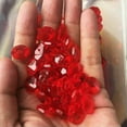 thumbnail image 3 of GKNET 50Pc 14MM Ruby Red Glass Crystal Prism Octagon Bead FengShui Faceted DIY Hanging, 3 of 9