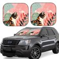 thumbnail image 1 of KLL Colorful Cat With Flowers for Windshield Sun Shade 2-Piece Foldable Car Front Window Sunshade for Most Sedans SUV Truck-Small, 1 of 6