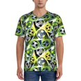 thumbnail image 4 of Haiem Hip Hop Hipster Baseball Jersey Button Down Shirts Sports Uniforms Men Women Jersey(Football Doodle,X-Large), 4 of 9