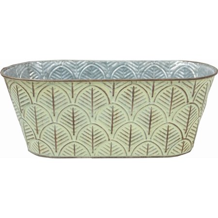 Embossed Green Leaves Planter