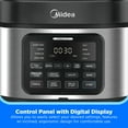 thumbnail image 6 of Midea Widemax Pressure Cooker, 6 Qt, 13-In-1, One-Touch Pressure Release, Sanitize Function, Stainless Steel, 6 of 7